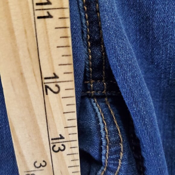 Melissa McCarthy & Seven7 Jeans Womens 24W Blue Skinny Distressed Denim Stretch - Picture 8 of 14